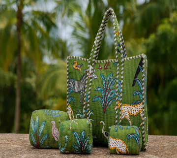 Jungle Safari Tote Bag Set of 4