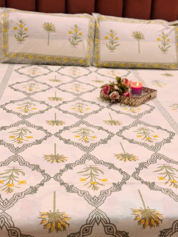 Katha King Size Premium Cotton Bedsheet