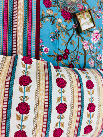 Floral Elegance Cotton Single Bedsheet