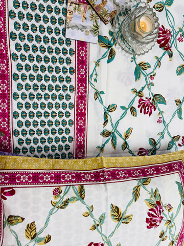 Petal Paradise Cotton Single Bedsheet