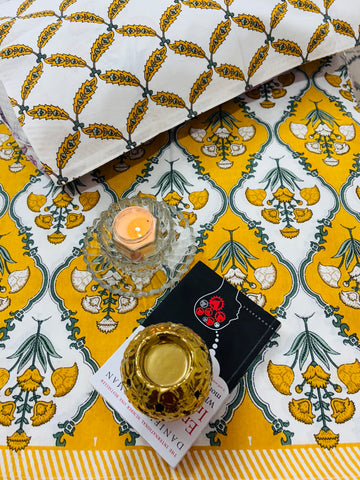 Sunny Bloom Cotton Single Bedsheet