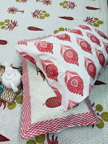 Saffron Dreams Premium Cotton King Size Bedsheet