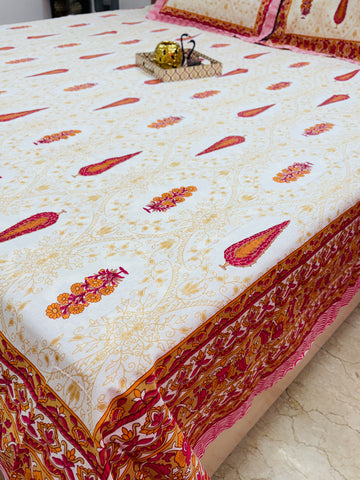 Kesaria Premium Cotton King Size Bedsheet