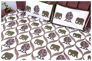 Mughal Majesty Premium Cotton Bedsheet