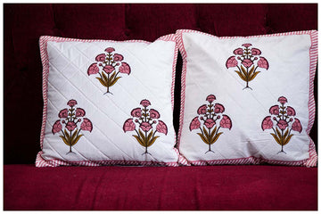 Rose & Rouge Printed Cotton Cushion Cover