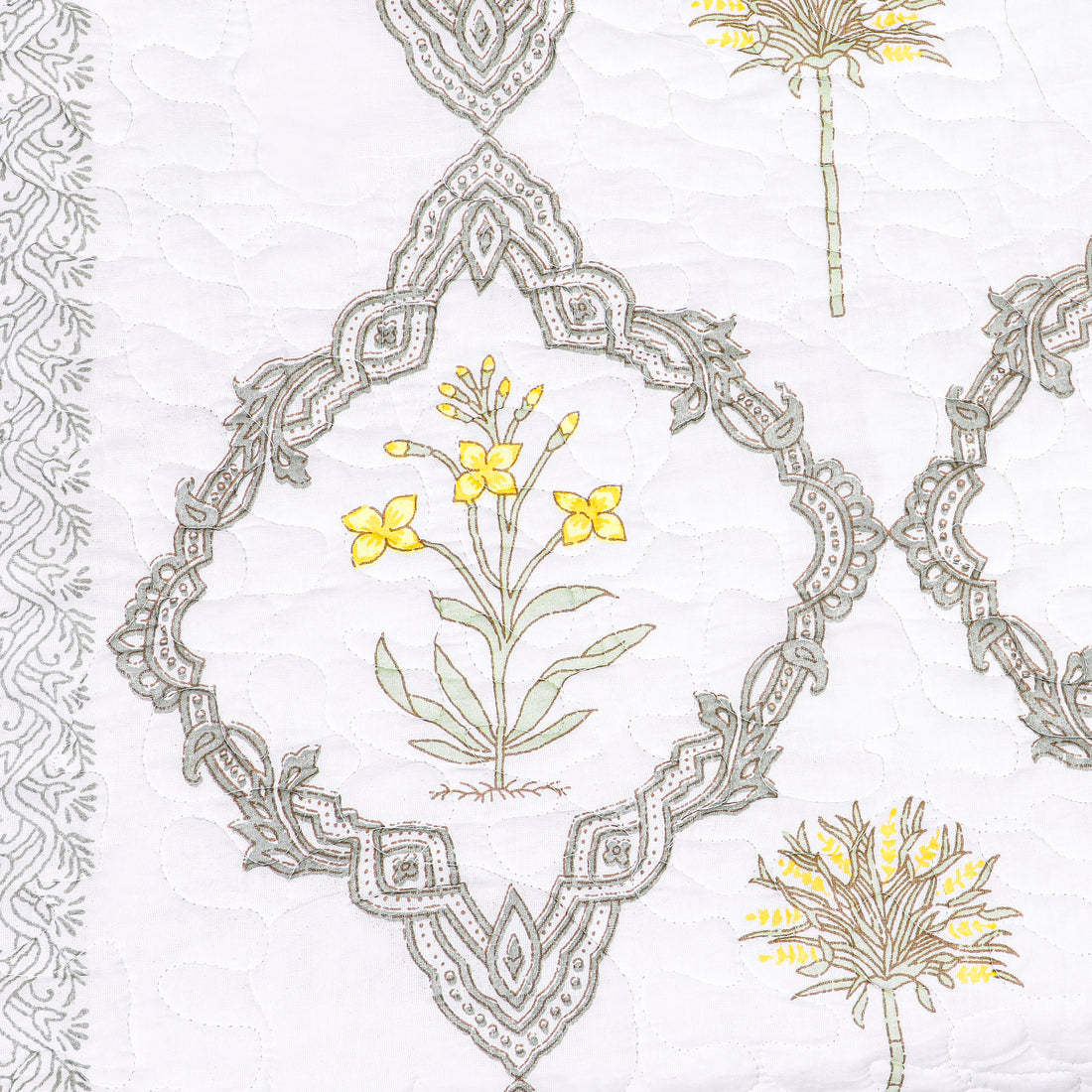 Katha Quilted Double Bedcover Set