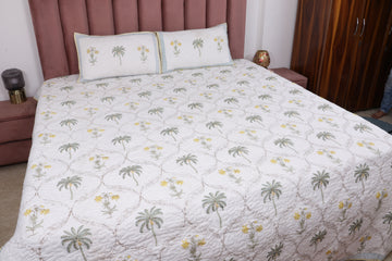 Gulmahal Quilted Double Bedcover Set