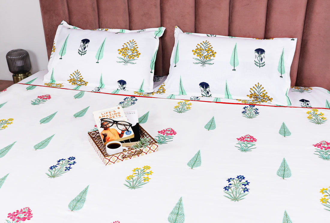 Leafy Bliss Hand Block Printed Double Dohar