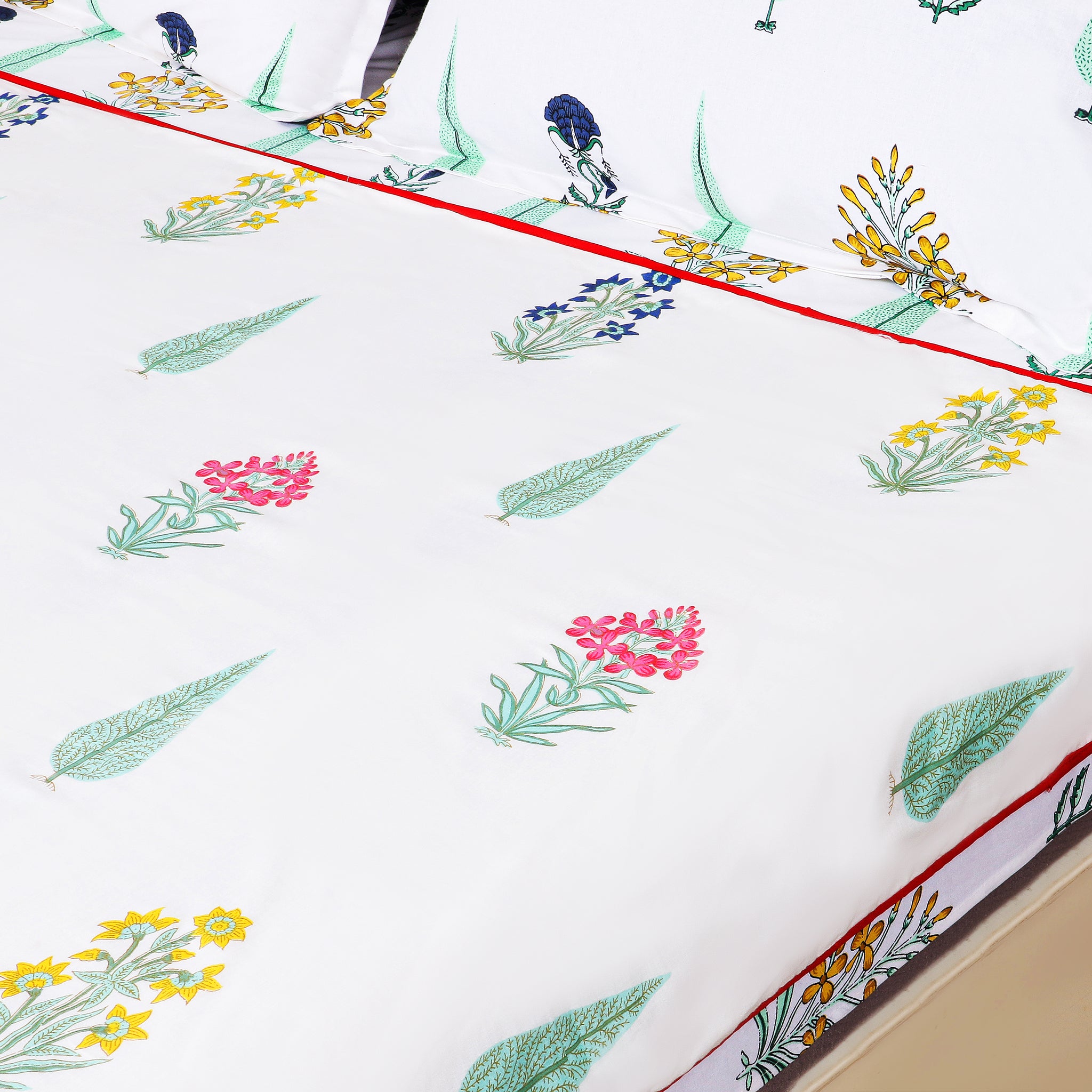 Leafy Bliss Hand Block Printed Double Dohar