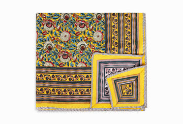 Amaltas Hand Block Printed Mulmul Cotton Reversible Double Dohar