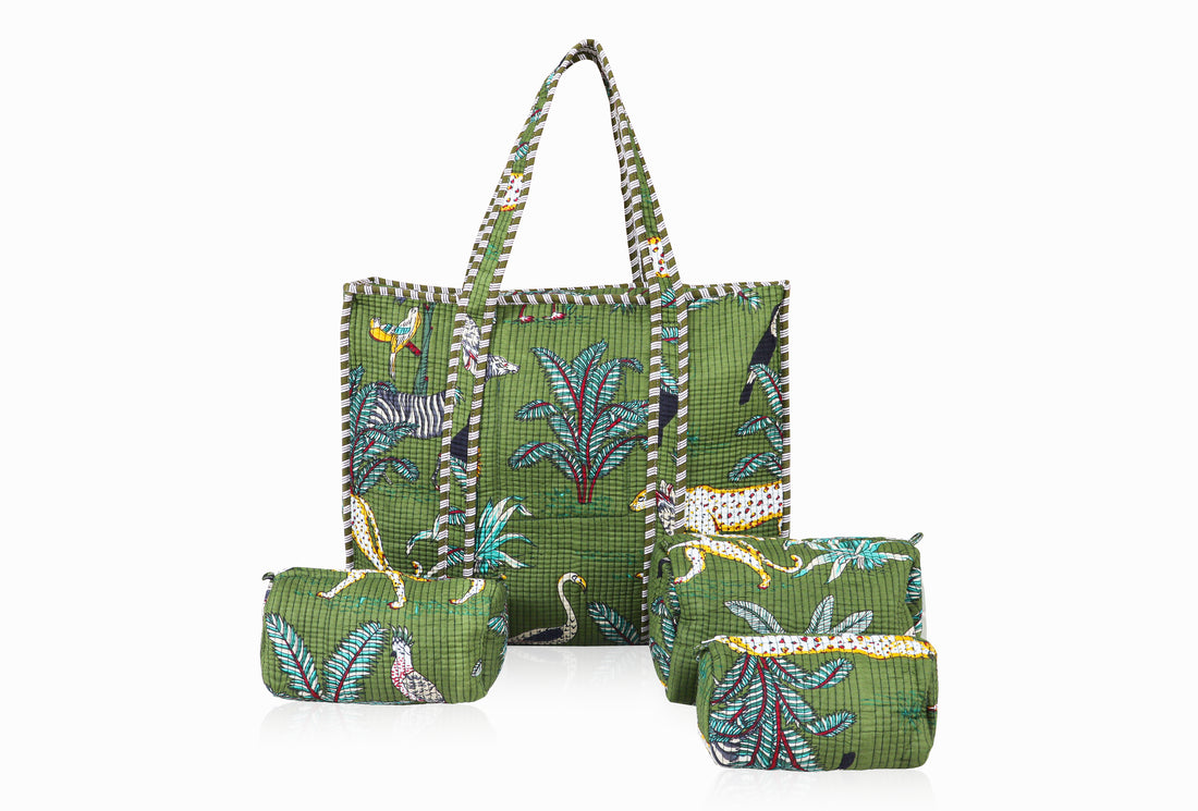 Jungle Safari Tote Bag Set of 4