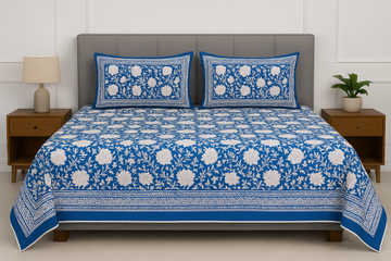 Royal Bloom Super King Size Premium Cotton Bedsheet