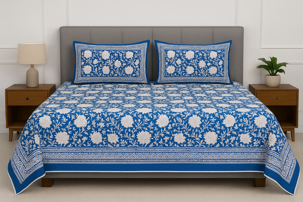 Royal Bloom Super King Size Premium Cotton Bedsheet