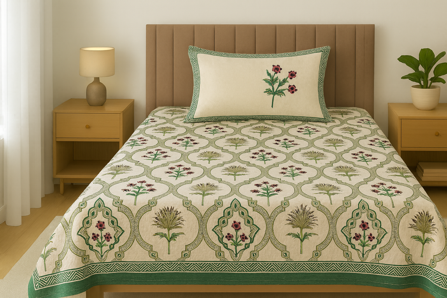 Veera Cotton Single Bedsheet