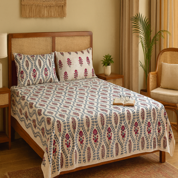 Lily Garden Premium Cotton King Size Bedsheet