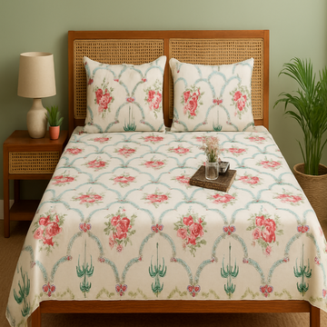 Sankalan King Size Premium Cotton Bedsheet
