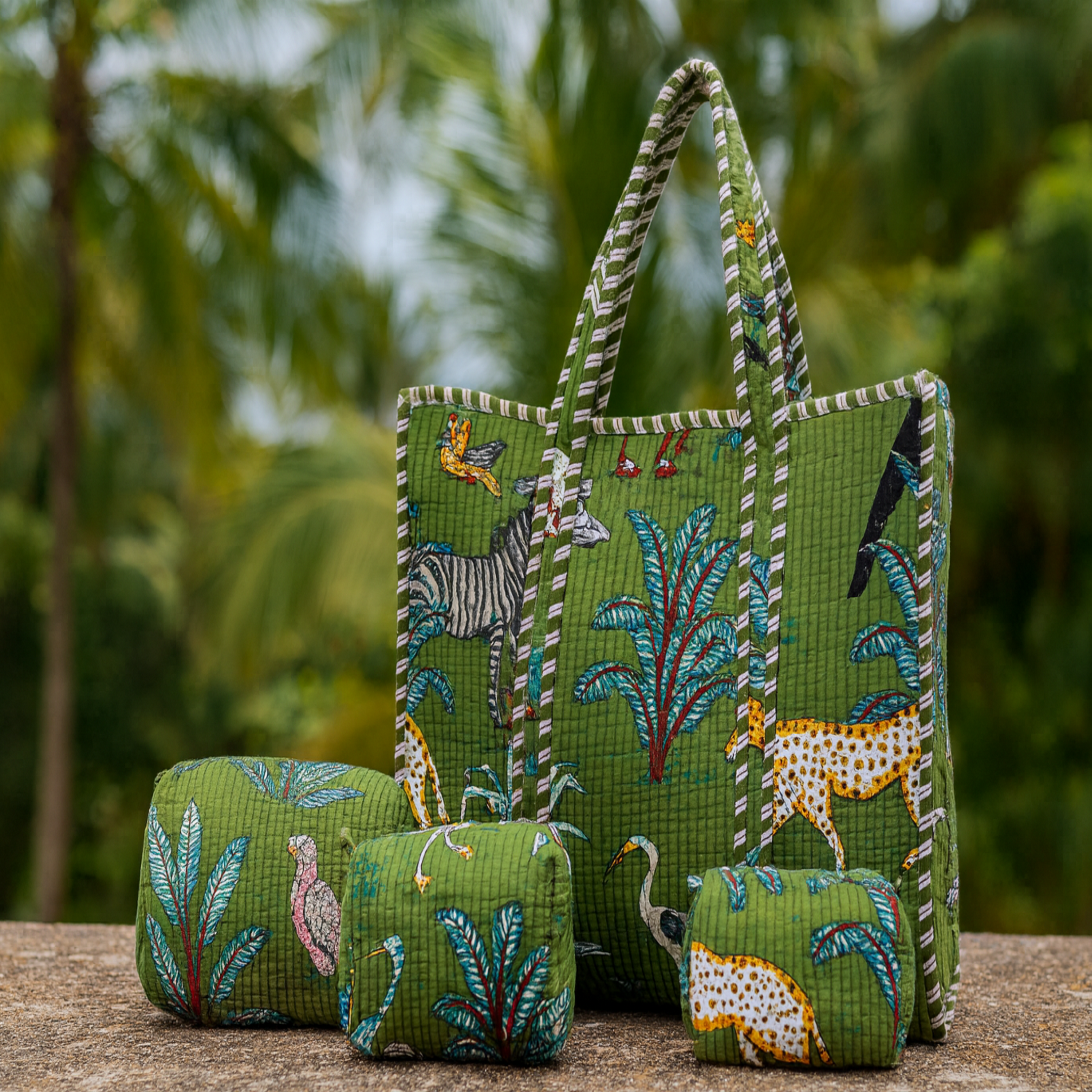 Jungle Safari Tote Bag Set of 4