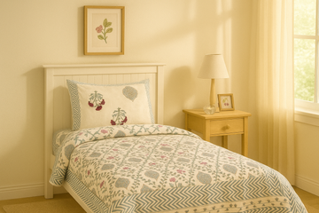 Lily Garden Cotton Single Bedsheet