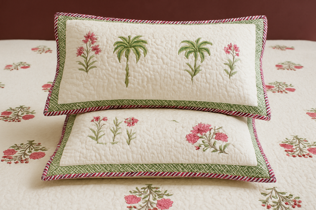 Flora Quilted Reversible Bedcover Set