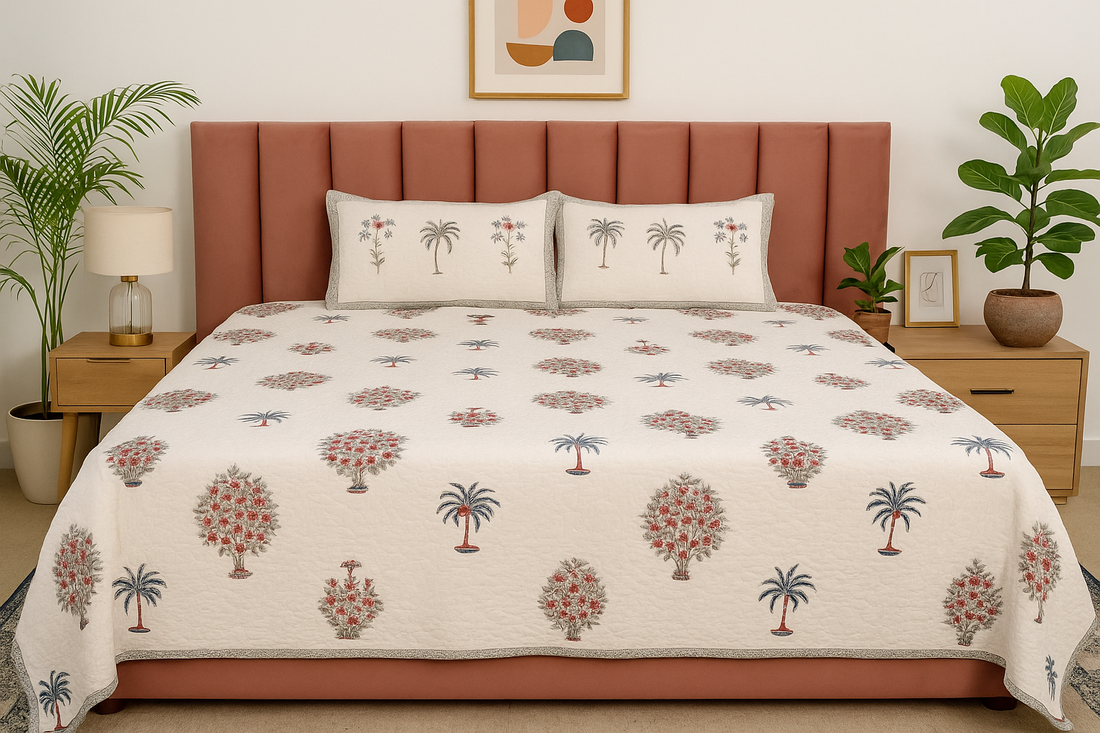 Serenya Quilted Reversible Double Bedcover Set