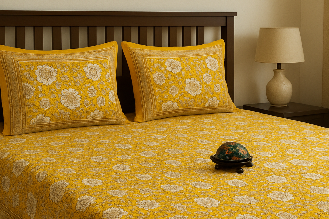 Marigold Super King Size Premium Cotton Bedsheet