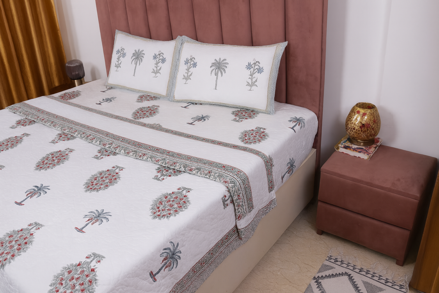 Serenya Quilted Double Bedcover Set