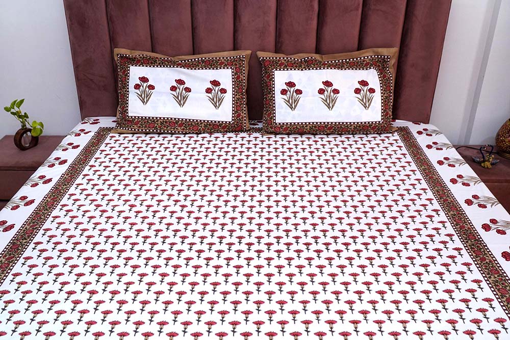 Gulmohar Glamour Premium Cotton Bed sheets