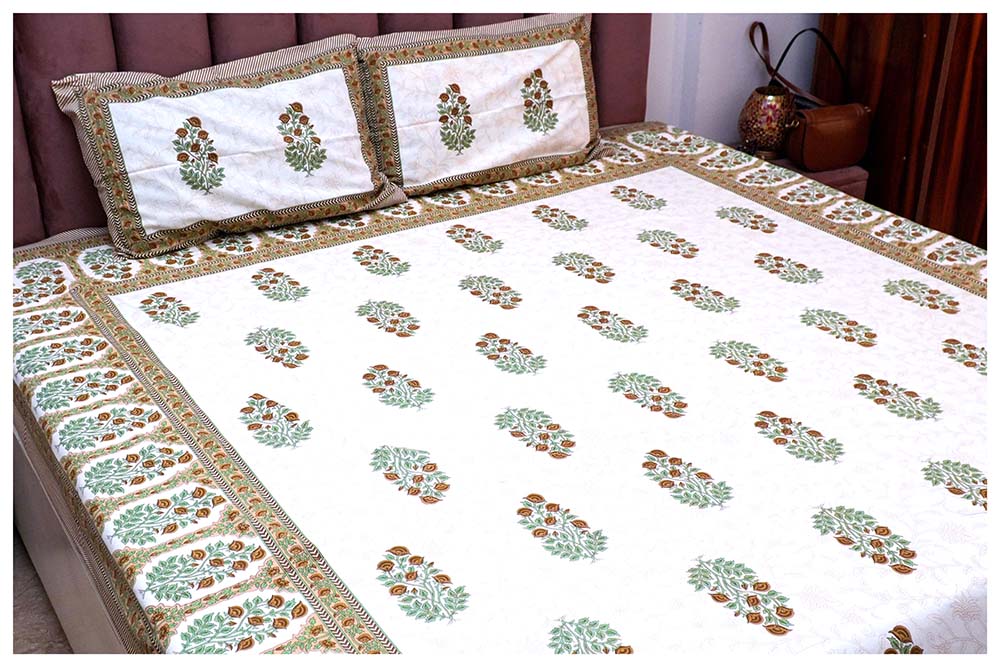 Henna Heritage Premium Cotton Bed sheets