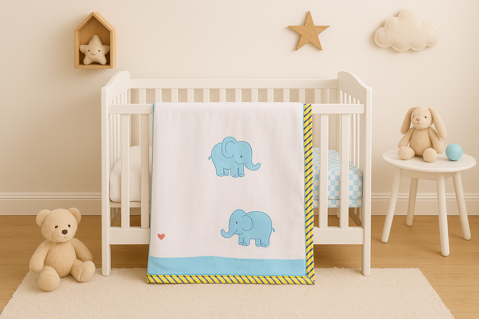 Panda Hand Block Printed Premium Reversible Kids Dohar