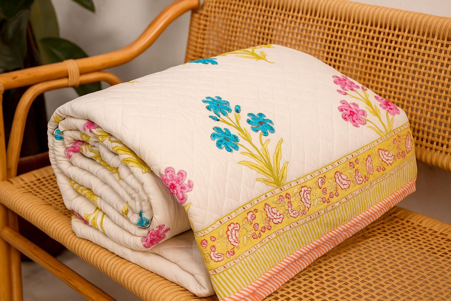 Maharaja Dreams Hand Block Printed Premium Reversible Quilt