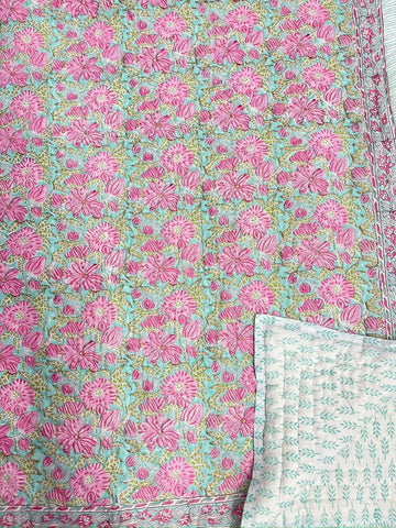 Sugandh Hand Block Printed Premium Reversible Single Quilt