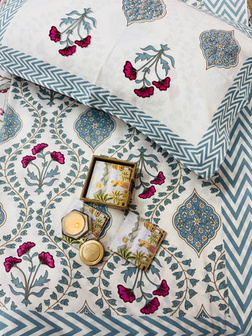 Lily Garden Cotton Single Bedsheet