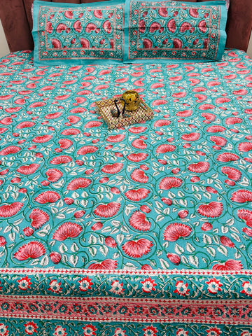 Rang Basanti Premium Cotton King Size Bedsheet