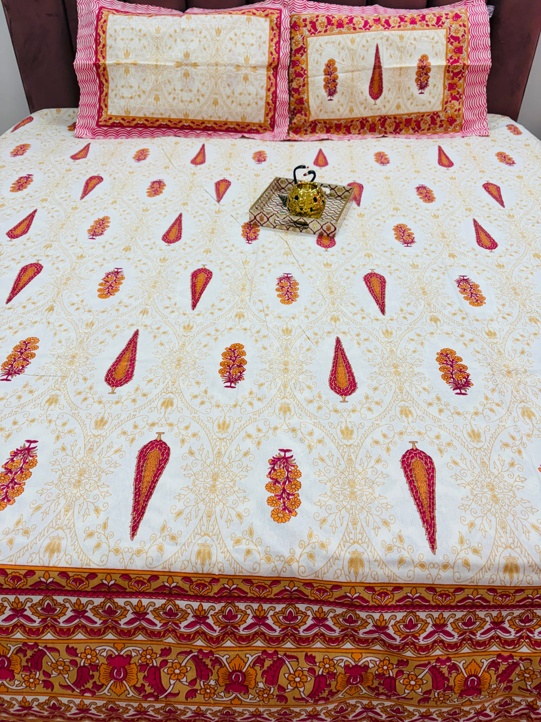 Kesaria Premium Cotton King Size Bedsheet