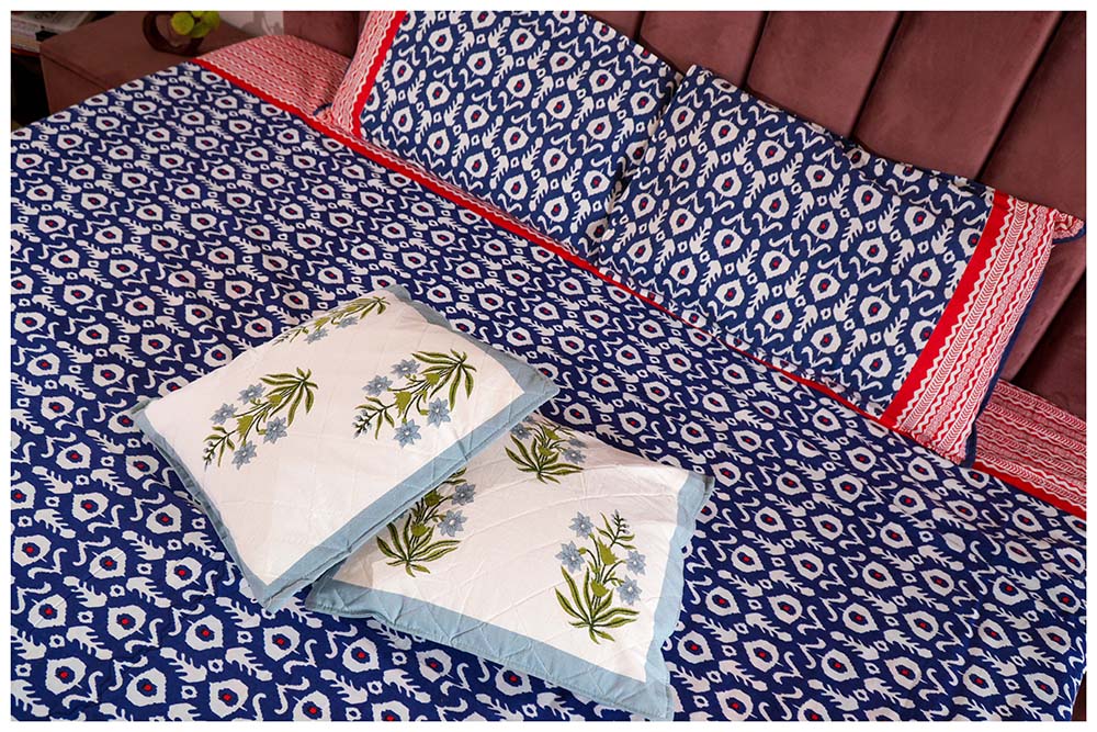 Iktara Print Premium Cotton Bed sheets