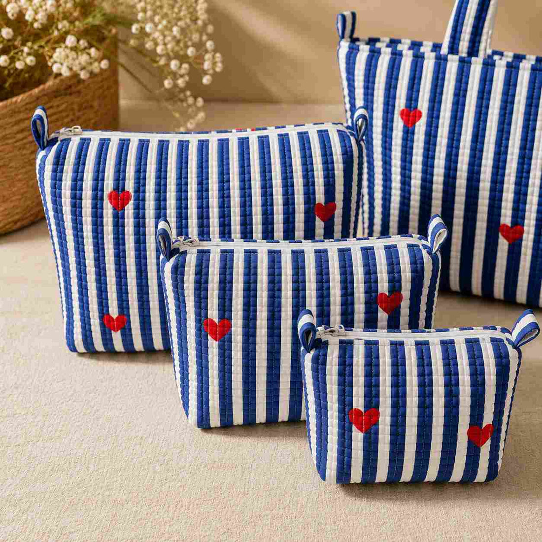 Rangriti Tote Bag with Pouches - Set of 4