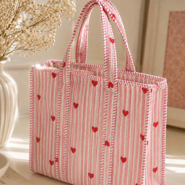 Pink Paradise Printed Large Tote Bag