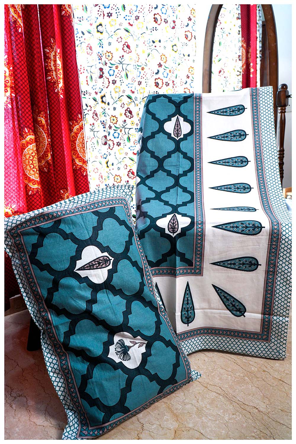 Rangoli Revival Cotton Single Bed sheets