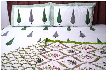 Royal Rajasthan Wrap Hand Block Printed Premium Reversible Quilt
