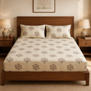 Serene Stays King Size Premium Cotton Bedsheet (Copy)
