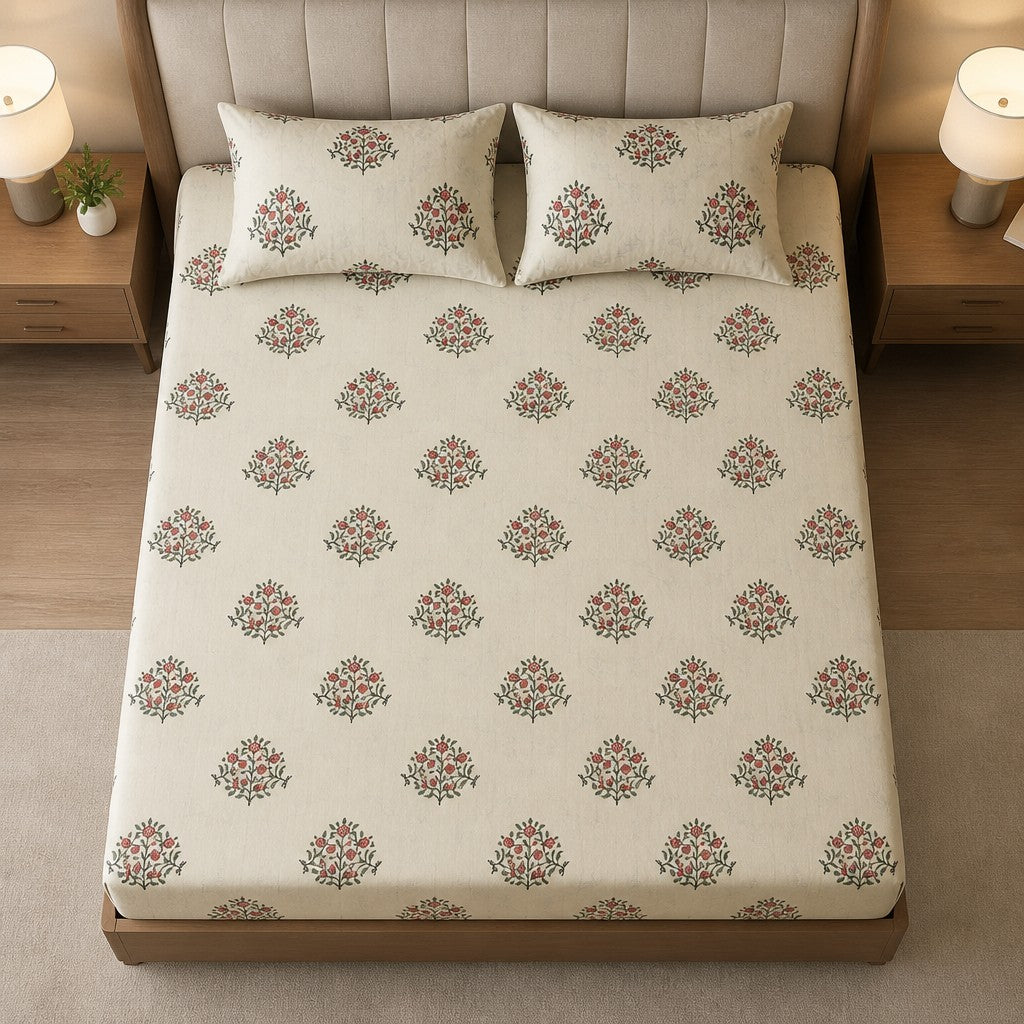 Serene Stays King Size Premium Cotton Bedsheet (Copy)