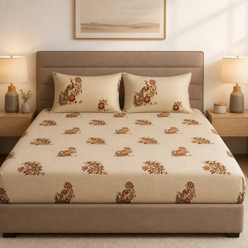 The Cotton Atelier King Size Premium Cotton Bedsheet