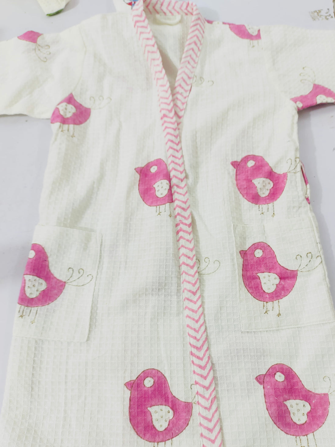 Quackers Hand Block Printed Kids Bathrobes