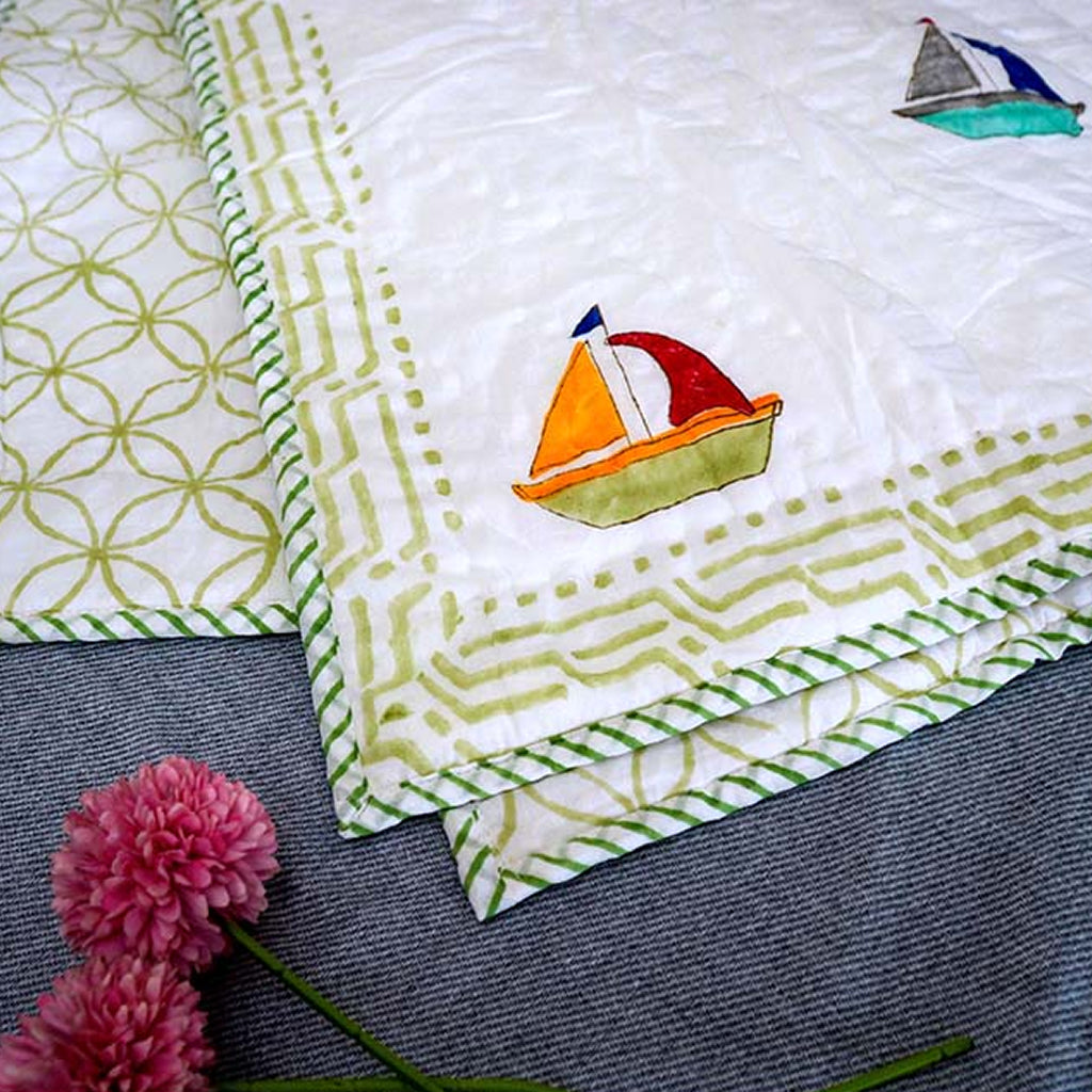 Dreamweaver Hand Block Printed Premium Reversible Kids Quilt