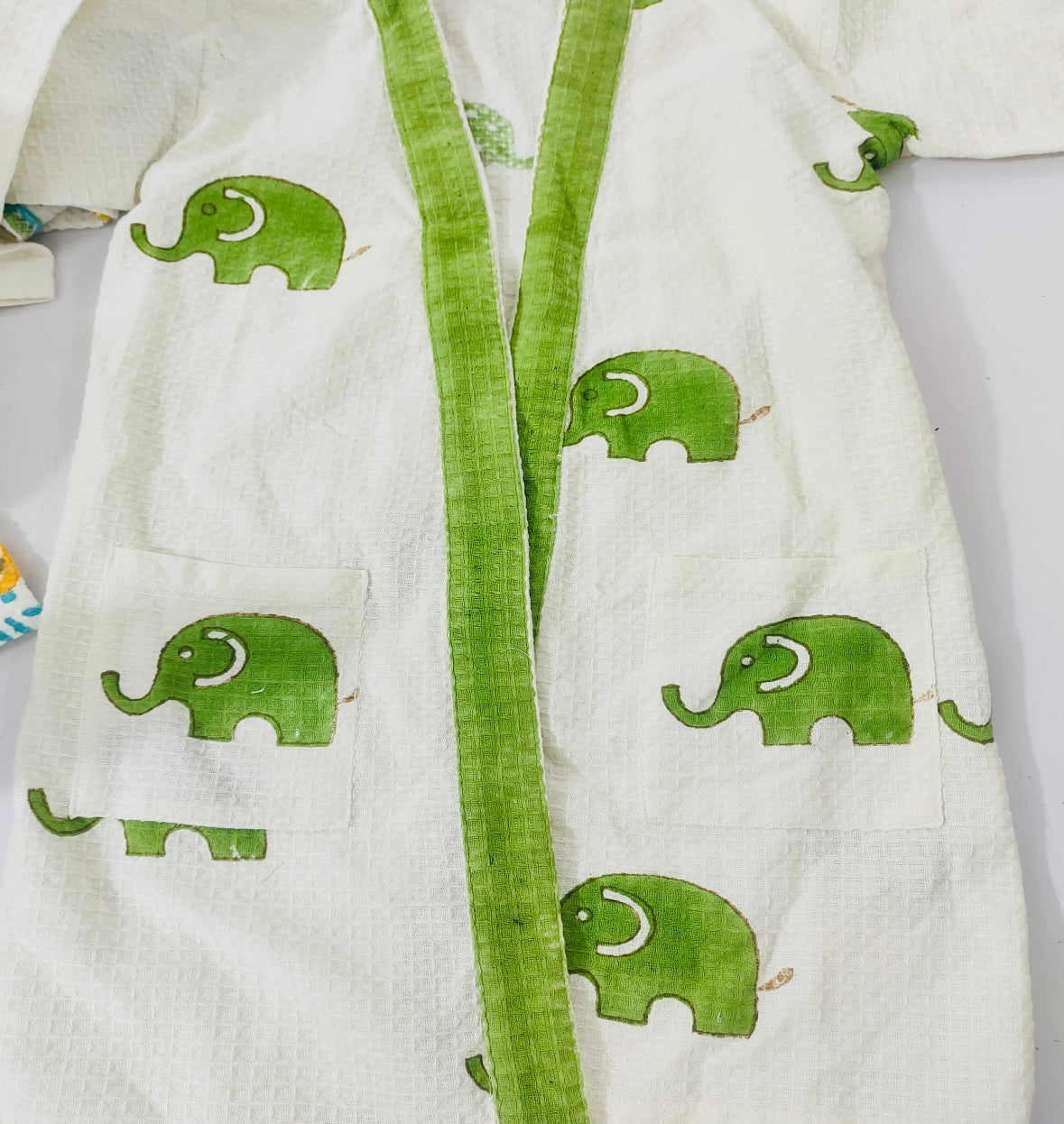Safari Hand Block Printed Kids Bathrobes