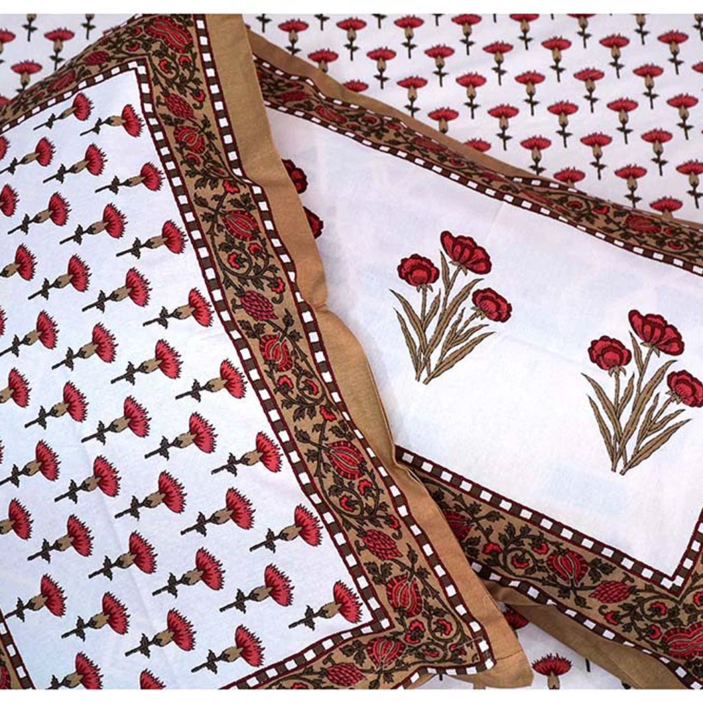 Gulmohar Glamour Premium Cotton King Size Bedsheet