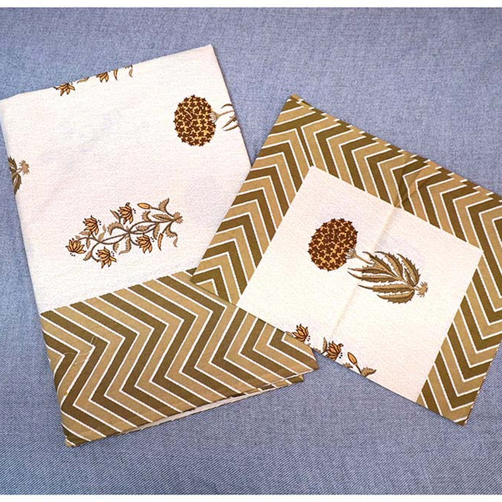 Marigold Maison Premium Cotton King Size Bedsheet