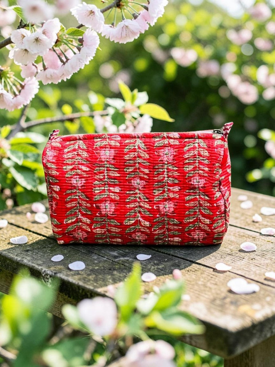Red Bliss Set of 3 Utility Pouches