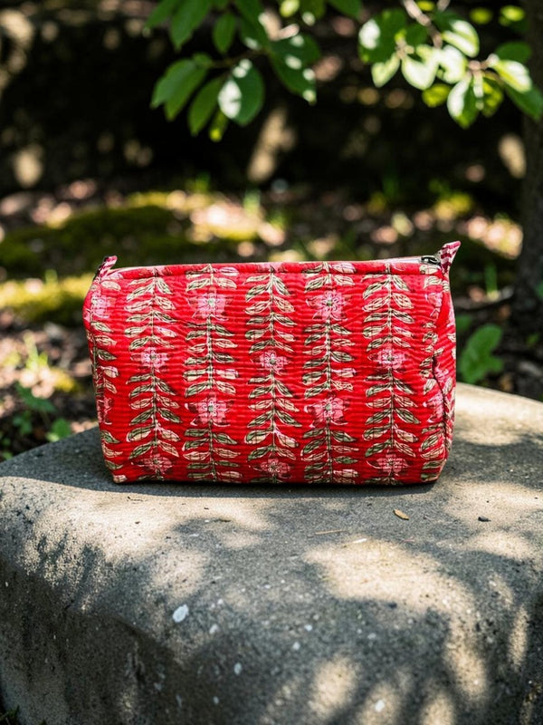 Red Bliss Set of 3 Utility Pouches