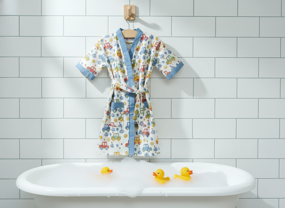 Speedy Hand Block Printed Kids Bathrobes